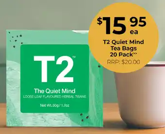 T2 quiet mind tea bags 20 pack
