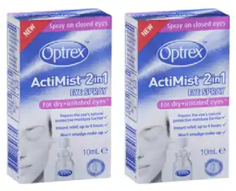 Optrex actimist 2in1 dry eye spray 10ml
