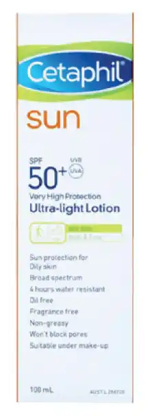 Chemist Discount Centre Cetaphil ultra light lotion spf 50+ 100ml offer