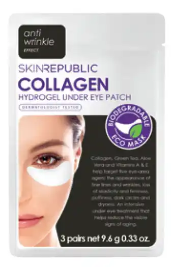 Chemist Discount Centre Skin republic collagen hydrogel under eye patch - anti wrinkle effect offer