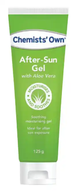 Chemist Discount Centre Chemist’s own after-sun gel with aloe vera tube 125g offer