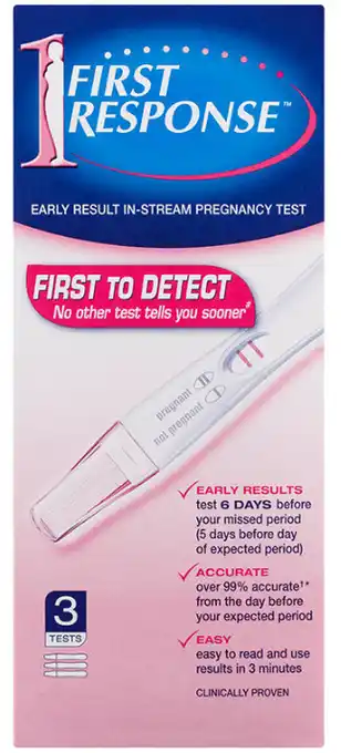 Chemist Discount Centre First response in-stream pregnancy test 3 pack offer