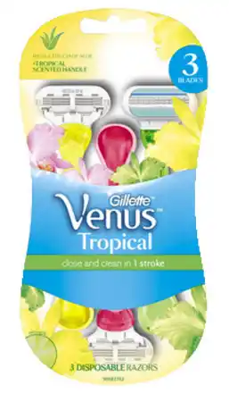 Chemist Discount Centre Gillette venus tropical disposables razor 3 pack offer