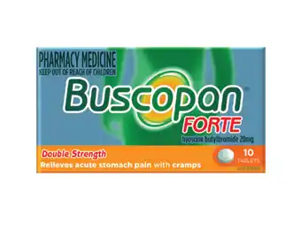 Buscopan forte double strength relief 10 tablets