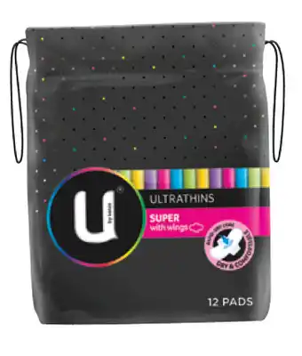 Chemist Discount Centre U by kotex ultrathins pads wing super 12 pack offer