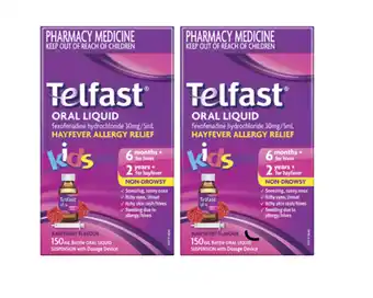 Chemist Discount Centre Telfast kids oral liquid 150ml offer
