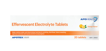 Chemist Discount Centre Apo health effervescent electrolyte orange 20 tablets offer