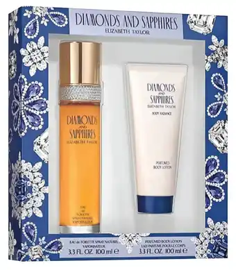 Elizabeth arden diamonds & sapphires 100ml 2 piece gift set
