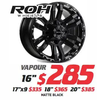 Bob Jane T-Marts 16" wheel - roh vapour offer