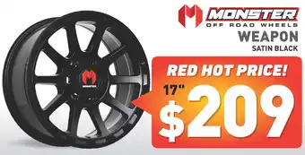 Bob Jane T-Marts 17" wheel - monster weapon offer