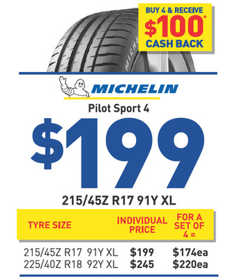 Bob Jane T-Marts Tyre - michelin pilot sport 4 offer