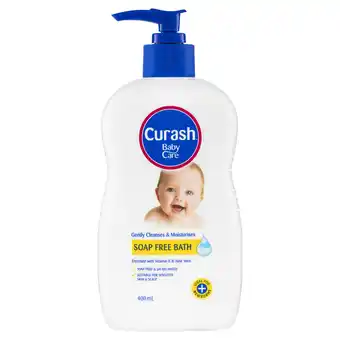 Curash babycare moisturising soap free bath 400ml
