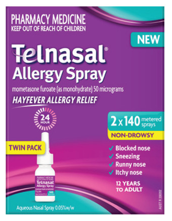 Telnasal allergy spray twin pack