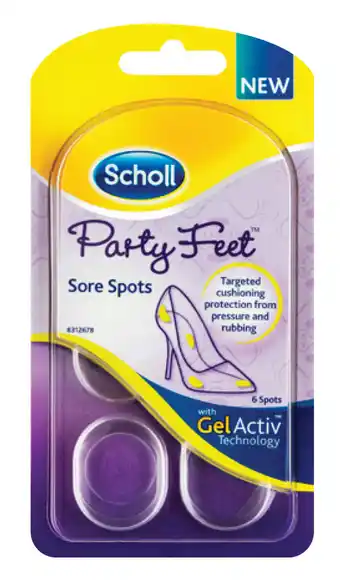 Scholl party feet sore spots 1 pair