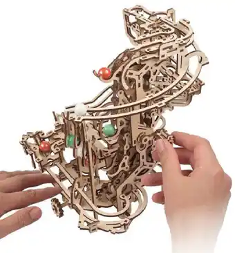 Ugears marble run chain hoist mechanical model