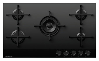 Fisher & paykel 90cm gas on glass cooktop