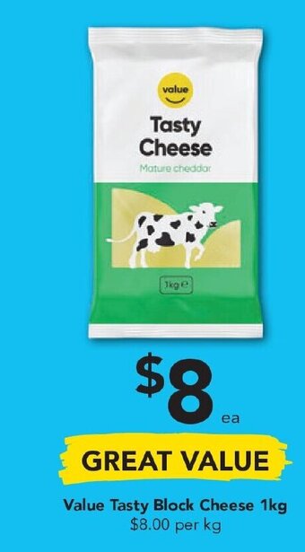 Drakes Value Tasty Block Cheese 1kg offer