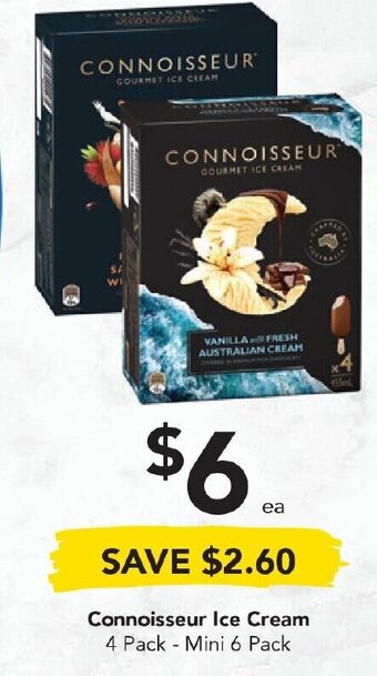 Drakes Connoisseur Ice Cream 4 Pack - Mini 6 Pack offer