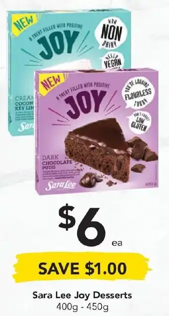 Drakes Sara Lee Joy Desserts 400g-450g offer