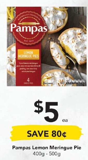 Drakes Pampas Lemon Meringue Pie 400g-500g offer