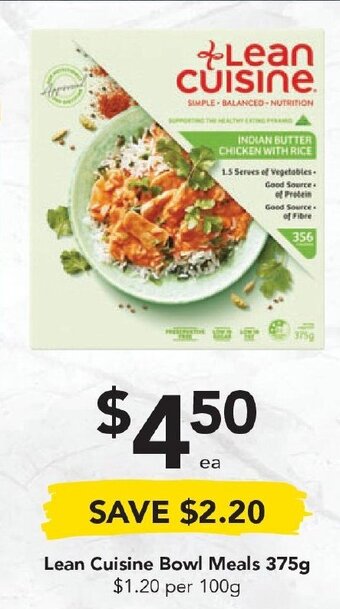 Drakes Lean Cuisine Bowl Meals 375g offer