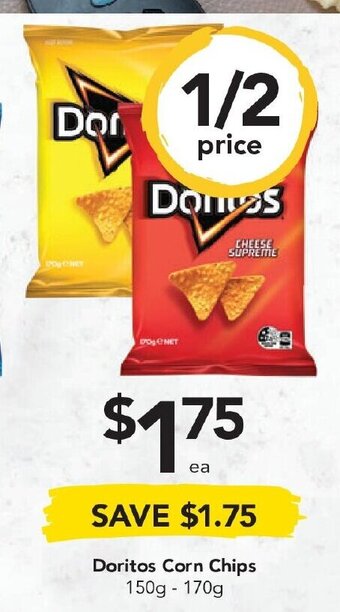 Drakes Doritos Corn Chips 150g-170g offer