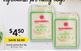Swords Jasmine Rice 2kg