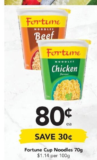Drakes Fortune Cup Noodles 70g offer