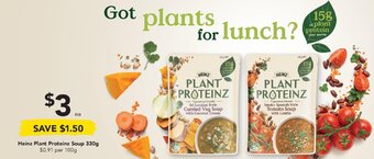 Drakes Heinz Plant Proteinz Soup 330g offer