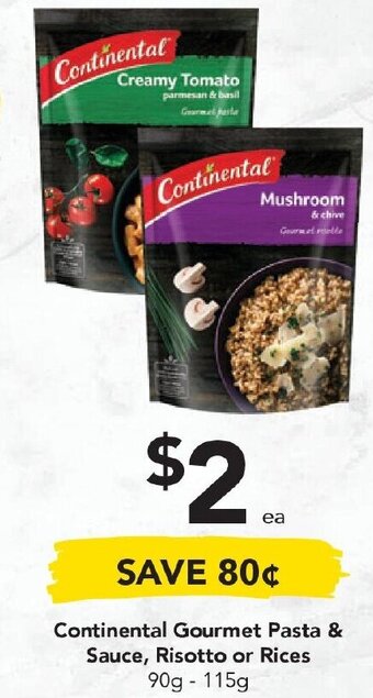 Drakes Continental Gourmet Pasta & Sauce, Risotto or Rices 90g-115g offer