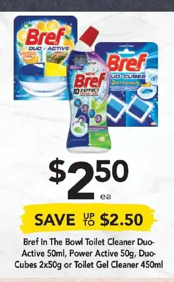 Drakes Bref In The Bowl Toilet Cleaner Dou-Active 50ml offer