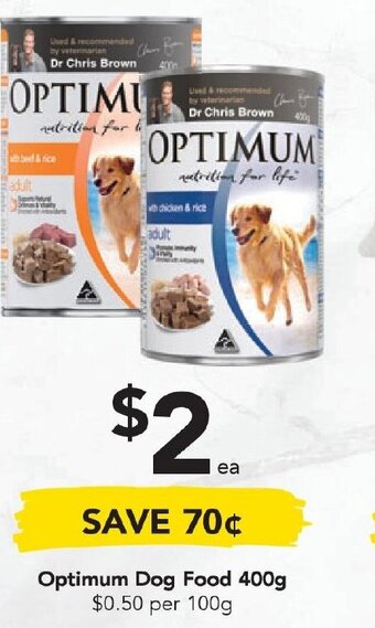 Drakes Optimum Dog Food 400g offer