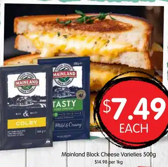 Spudshed Mainland Block Cheese Varieties offer