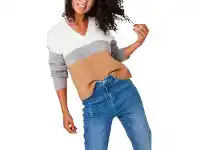 BIG W &me Womens V-Neck Jumpers Sizes XS-XL - Multi offer
