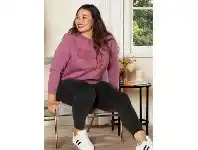 BIG W Avella Fashion Sweats Cozy Brushed Back Fleece Sizes 16-26 - Bordeaux offer