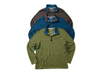Bronson Casual Bendigo Half Zip Textured Terry Fleece Top