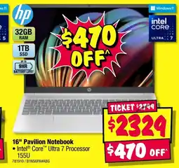 JB Hi-Fi 16" Pavilion Notebook offer