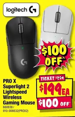 JB Hi-Fi PRO X Superlight 2 Lightspeed Wireless Gaming Mouse offer
