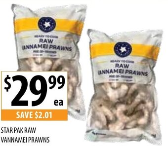 Supabarn Star Pak Raw Vannamei Prawns offer