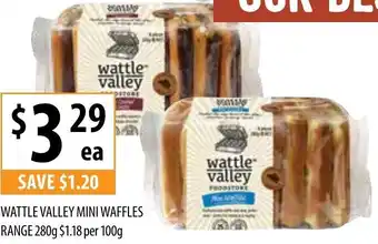 Wattle Valley Mini Waffles Range 280g