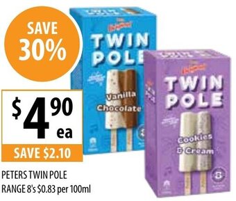 Supabarn Peters Twin Pole Range 8's offer