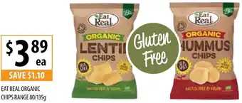 Supabarn Eat Real Organic Chips Range offer