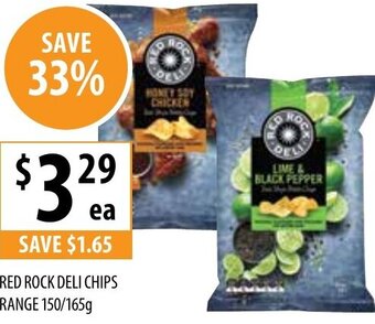 Supabarn Red Rock Deli Chips Range 150/165g offer