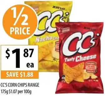 Supabarn CC's Corn Chips Range 175g offer