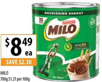 Supabarn Milo 700g offer