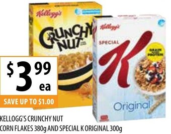 Supabarn Kellogg's Crunchy Nut Corn Flakes 380g offer