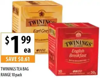 Supabarn Twinings Tea Bag Range offer