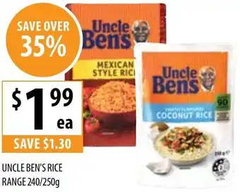 Uncle Ben's Rice Range 240/250g
