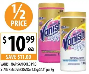 Supabarn Vanish Napisan Gold Pro Stain Remover Range 1.8kg offer