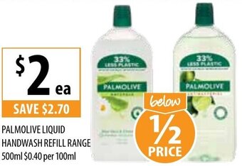 Supabarn Palmolive Liquid Handwash Refill Range 500ml offer